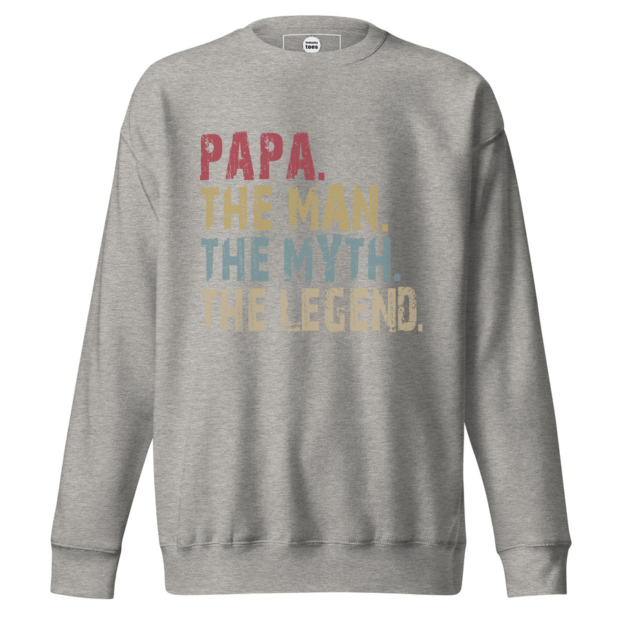 Men's Premium Sweatshirt Papa The Man– theluckytees