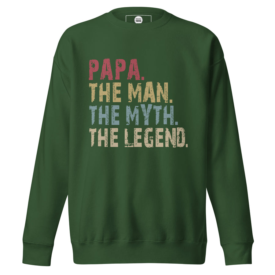 Men's Premium Sweatshirt Papa The Man– theluckytees