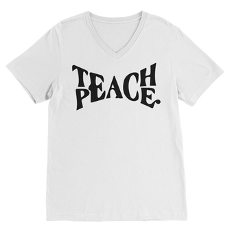 Teach Peace Premium V-Neck T-Shirt