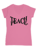 Teach Peace Classic Women's V-Neck T-Shirt