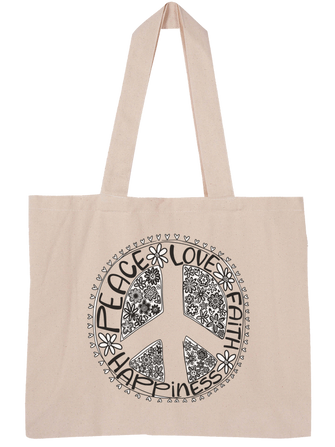Choose Peace Large Organic Tote Bag