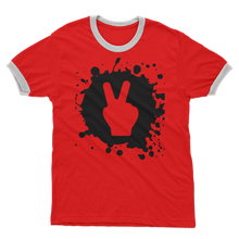 Hand Peace Ink Adult Ringer T-Shirt