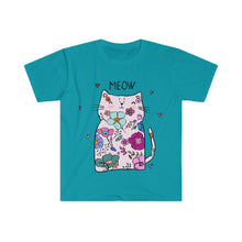 Unisex Softstyle T-Shirt Flower Cat