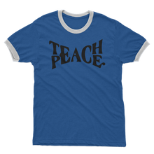 Teach Peace Adult Ringer T-Shirt
