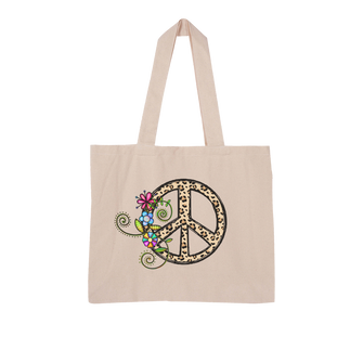 Peace Large Organic Tote Bag