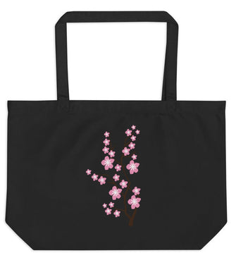 Large organic tote bag Blossom Cherry