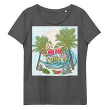 Women's Fitted Eco Tee Summer palms