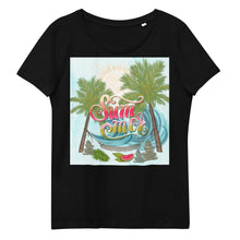 Women's Fitted Eco Tee Summer palms