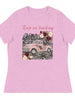 Women's Relaxed T-Shirt Pink Truck Leopards